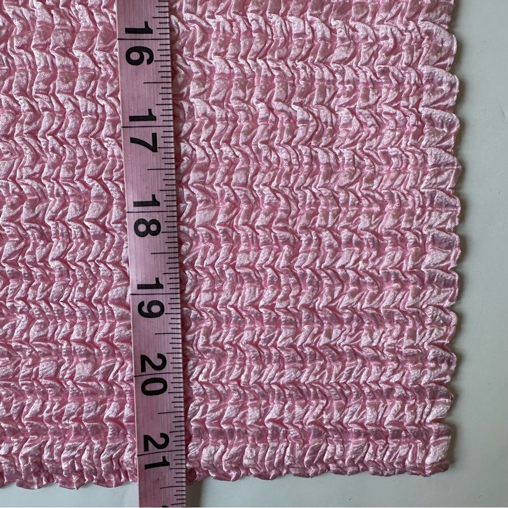 Vintage Dress Barn Womens Tank Top Large Pink Crinkle‎ Stretch Fairy Grunge Y2K - Picture 7 of 7
